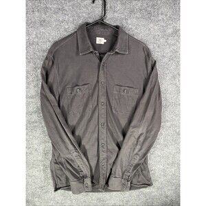 Faherty Brand Gray Button Up Shirt Men’s Long Sleeve Dual Pocket Casual
